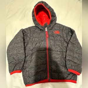The North Face Charcoal and Scarlet Hooded Jacket